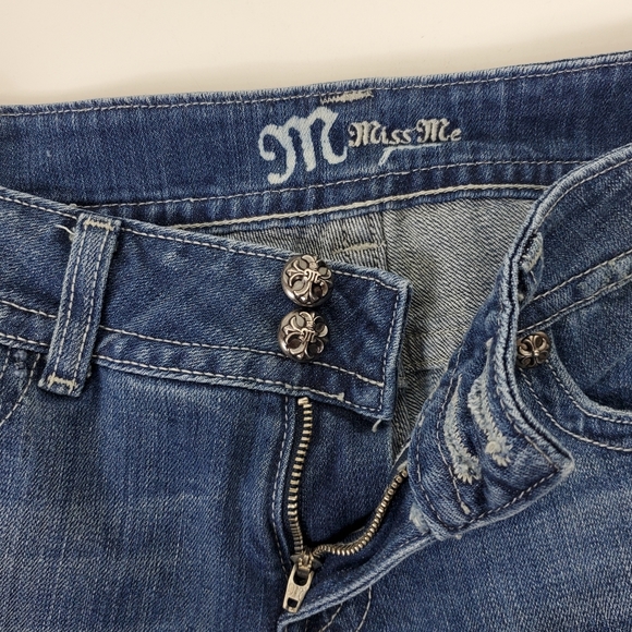 Miss Me rhinestone studded flare JP4221R jeans size 28 - Picture 5 of 15